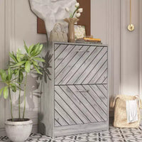 Meuble à chaussures d'entrée Famapy avec 2 tiroirs basculants