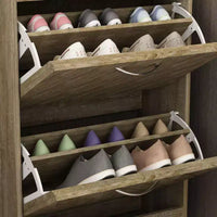 Meuble à chaussures d'entrée Famapy avec 2 tiroirs basculants