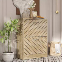 Meuble à chaussures d'entrée Famapy avec 2 tiroirs basculants