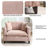 Fauteuil surdimensionné en tissu chenille