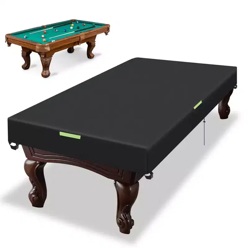 GARPROVM 8ft Housse de billard en similicuir robuste, housse de protection imperméable pour table de billard