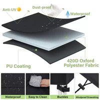 GARPROVM 8ft Housse de billard en similicuir robuste, housse de protection imperméable pour table de billard