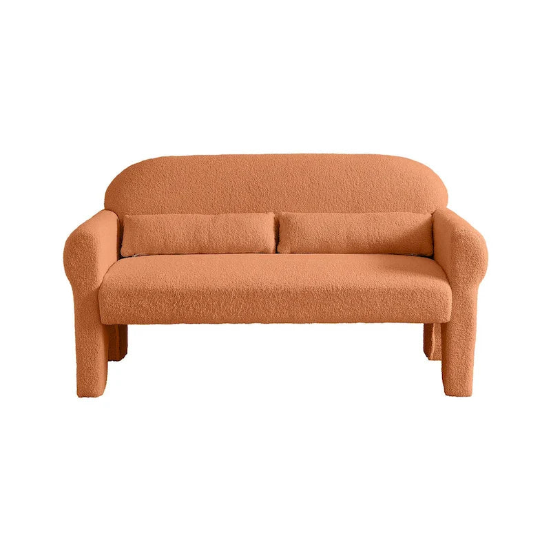 [VIDÉO fournie]Causeuse moderne en bouclette pour le salon
