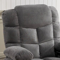 Fauteuil inclinable à bascule de massage pour adultes surdimensionné avec 2 porte-gobelets, port de charge USB, doux, doté d'un mas manuel