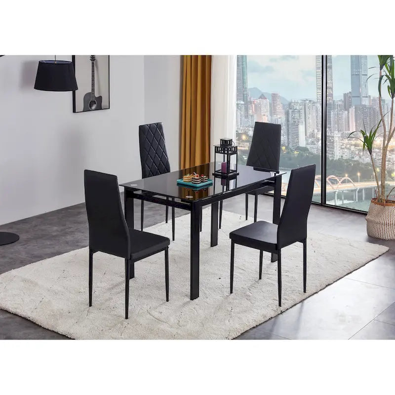 Ensemble de salle à manger 5 pièces, table et chaises de salle à manger