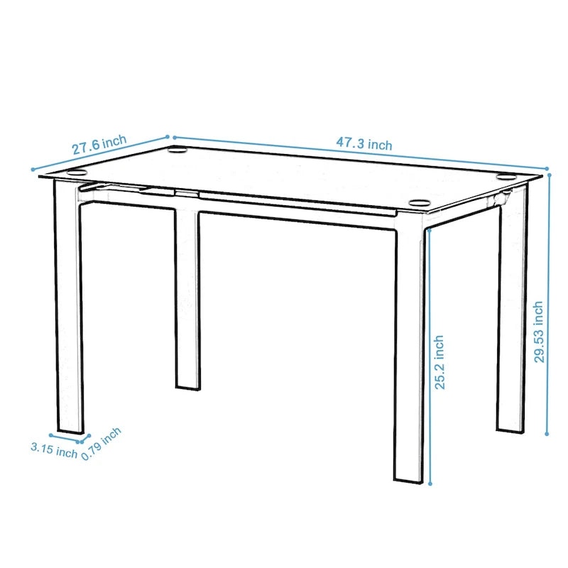 Ensemble de salle à manger 5 pièces, table et chaises de salle à manger