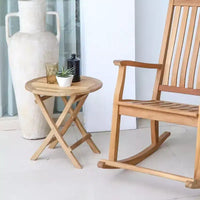 Table d'appoint pliante ronde d'extérieur Nordic Teak 20