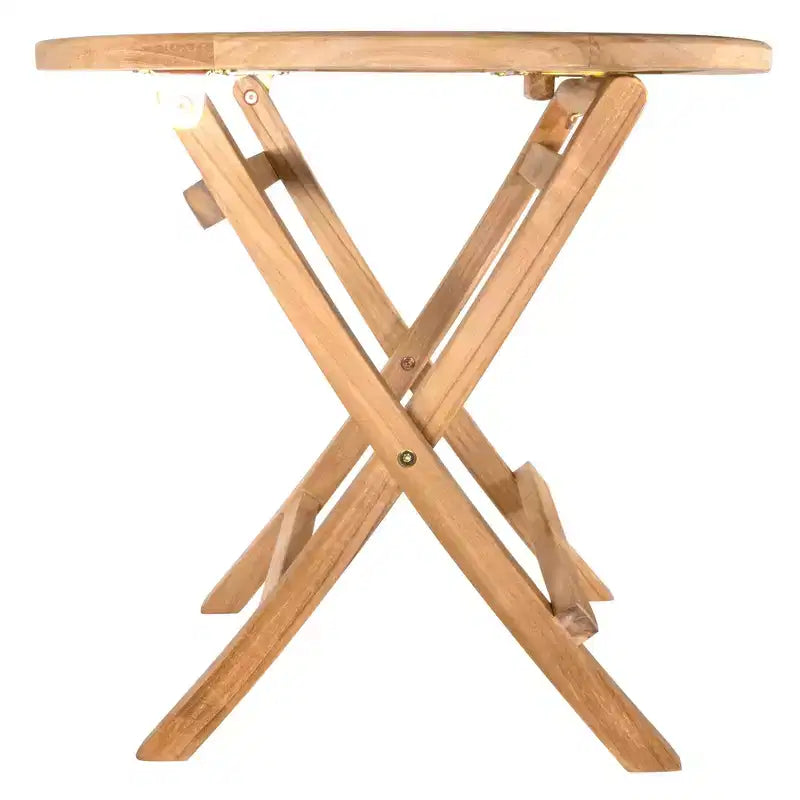 Table d'appoint pliante ronde d'extérieur Nordic Teak 20