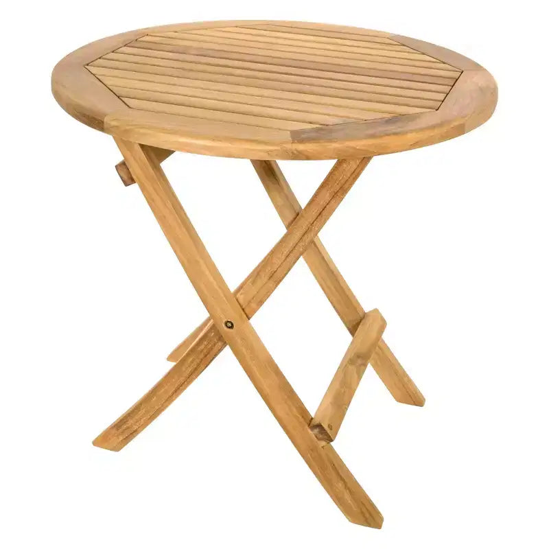 Table d'appoint pliante ronde d'extérieur Nordic Teak 20