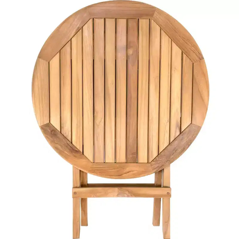 Table d'appoint pliante ronde d'extérieur Nordic Teak 20