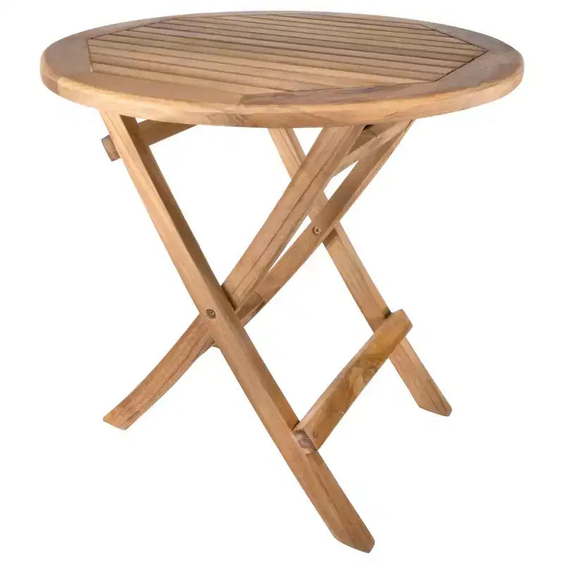 Table d'appoint pliante ronde d'extérieur Nordic Teak 20