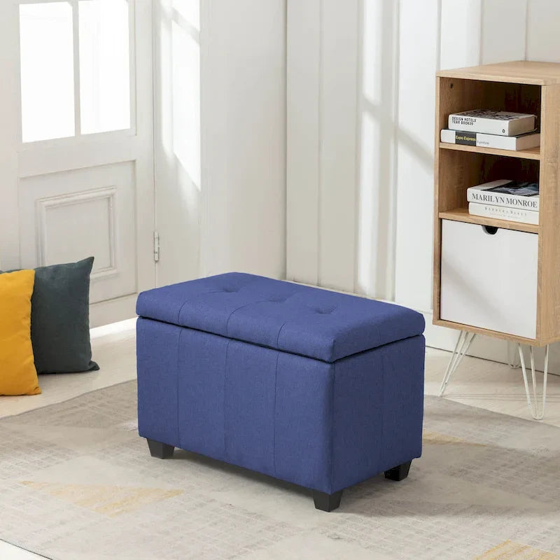 Porthos Home Vivi banc de rangement en tissu à dessus basculant