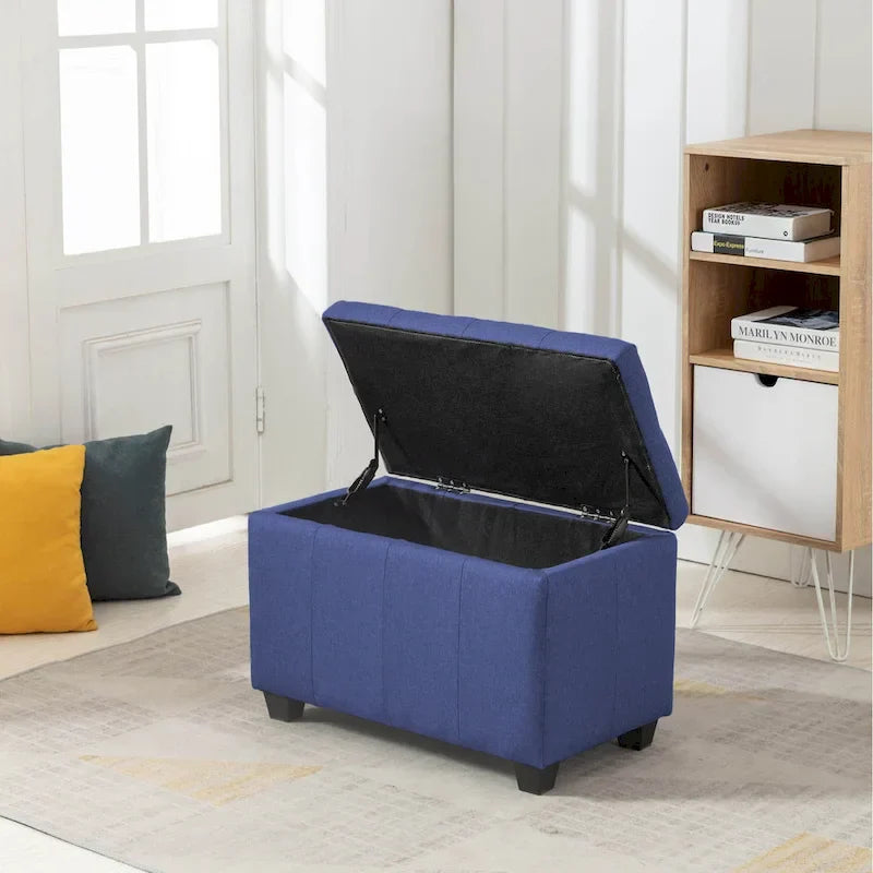Banc de rangement Porthos Home Vivi en tissu à couvercle basculant