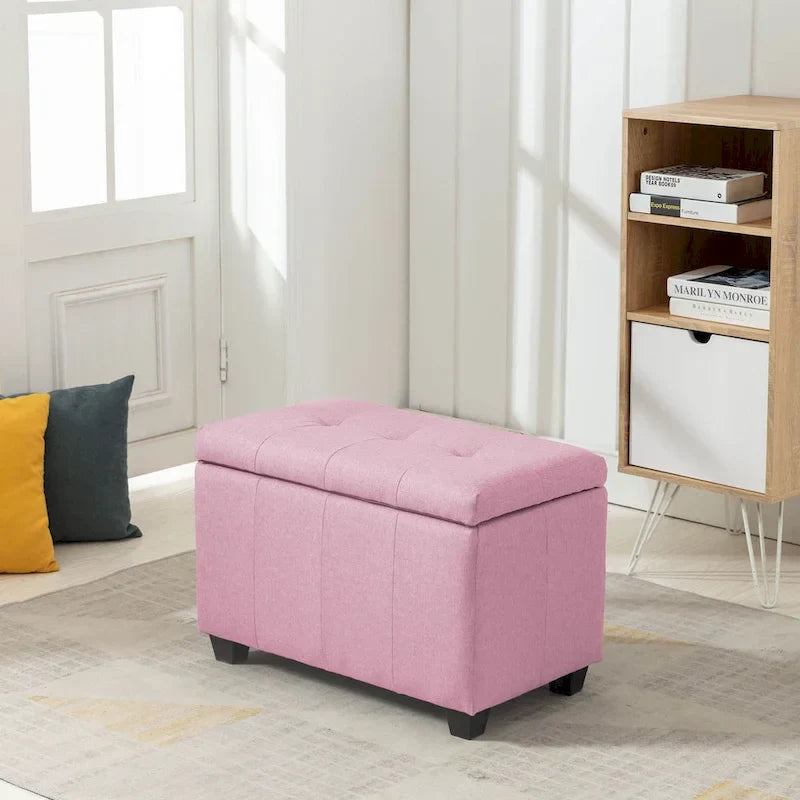 Porthos Home Vivi banc de rangement en tissu à dessus basculant