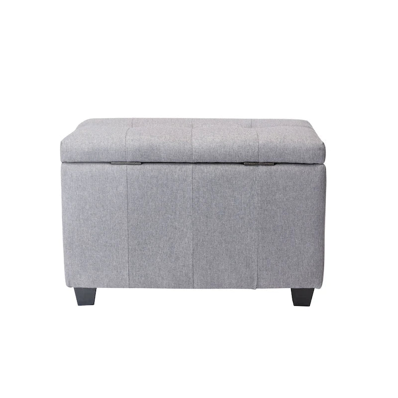 Banc de rangement Porthos Home Vivi en tissu à couvercle basculant