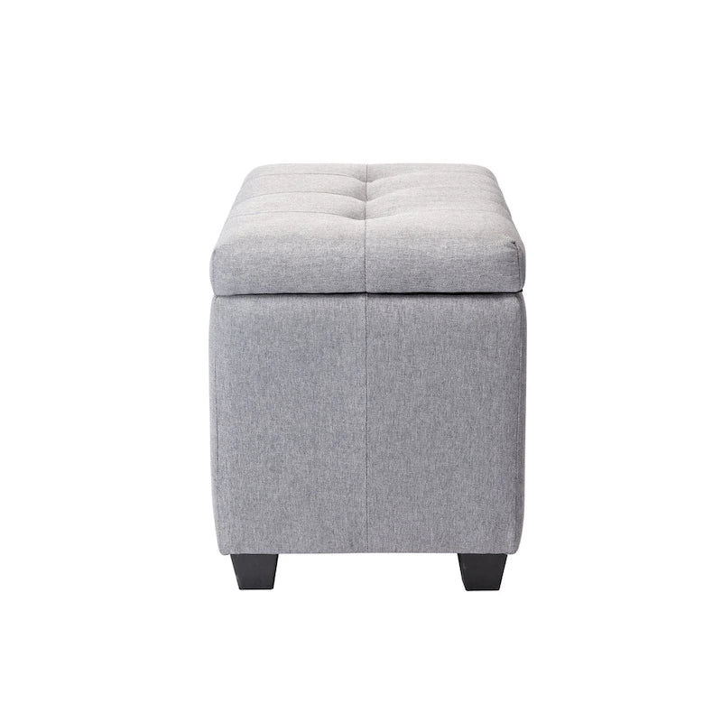 Banc de rangement Porthos Home Vivi en tissu à couvercle basculant
