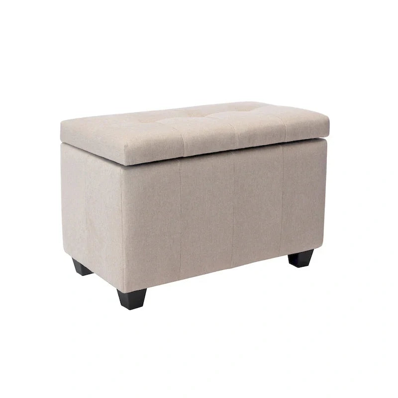 Banc de rangement Porthos Home Vivi en tissu à couvercle basculant