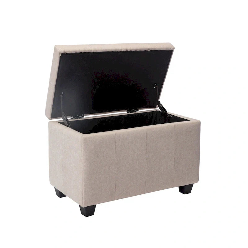 Porthos Home Vivi banc de rangement en tissu à dessus basculant