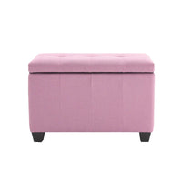 Banc de rangement Porthos Home Vivi en tissu à couvercle basculant