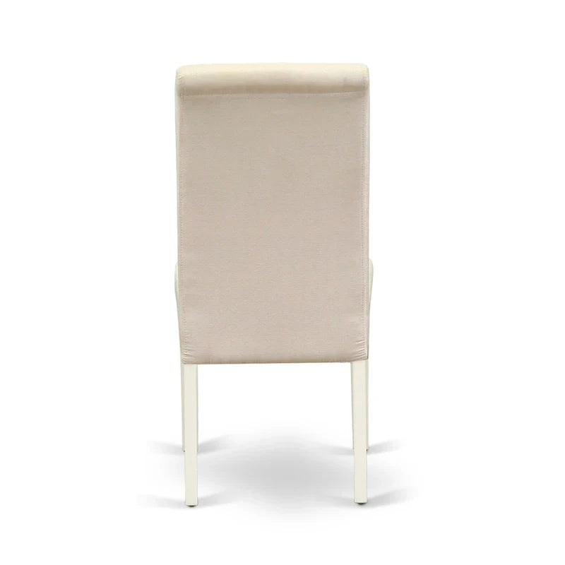 Ensemble de cuisine East West Furniture - une table à manger et des chaises en tissu de lin crème, blanc lin (options de pièces)