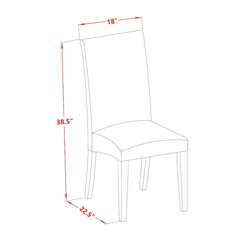 Ensemble de cuisine East West Furniture - une table à manger et des chaises en tissu de lin crème, blanc lin (options de pièces)