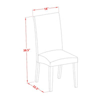 Ensemble de cuisine East West Furniture - une table à manger et des chaises en tissu de lin crème, blanc lin (options de pièces)