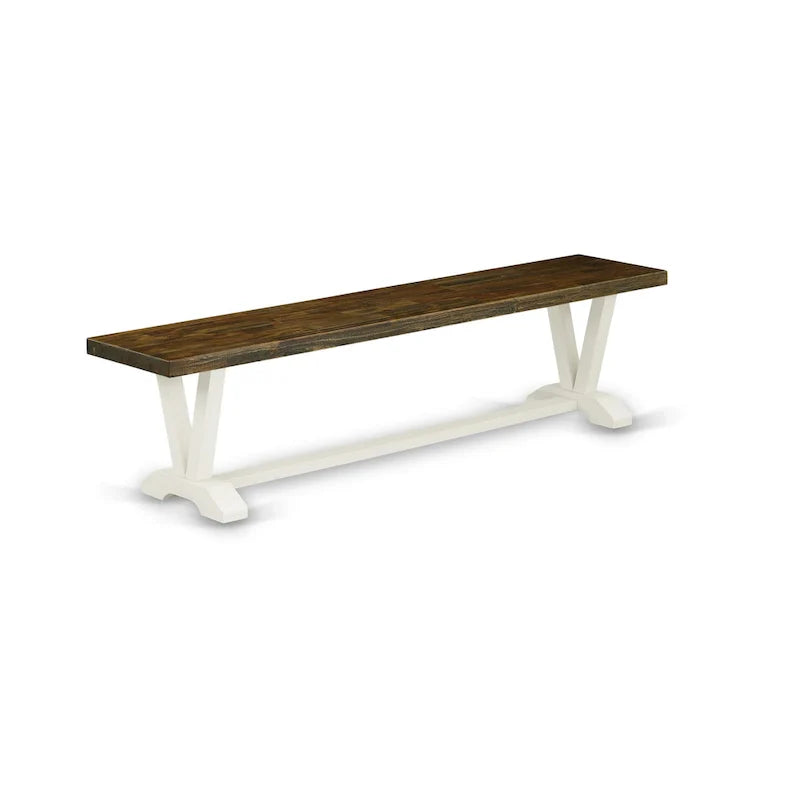 Ensemble de cuisine East West Furniture - une table à manger et des chaises en tissu de lin crème, blanc lin (options de pièces)
