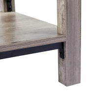 Table d'appoint ou de chevet de ferme CO-Z de 16 pouces avec étagère de rangement