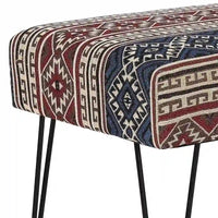 Adeco Banc Ottoman Tissu Repose-Pieds Rectangulaire Rembourré Chambre