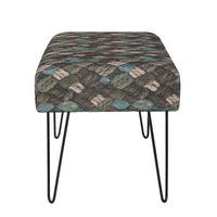 Adeco Banc Ottoman Tissu Repose-Pieds Rectangulaire Rembourré Chambre