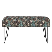 Adeco Banc Ottoman Tissu Repose-Pieds Rectangulaire Rembourré Chambre