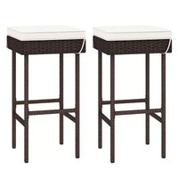 Lot de 2/4 tabourets de bar Costway en rotin pour patio, chaises de bar d'extérieur en osier avec repose-pieds