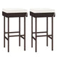 Lot de 2/4 tabourets de bar Costway en rotin pour patio, chaises de bar d'extérieur en osier avec repose-pieds