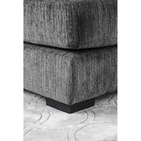 Canapé d'angle en chenille rembourré gris