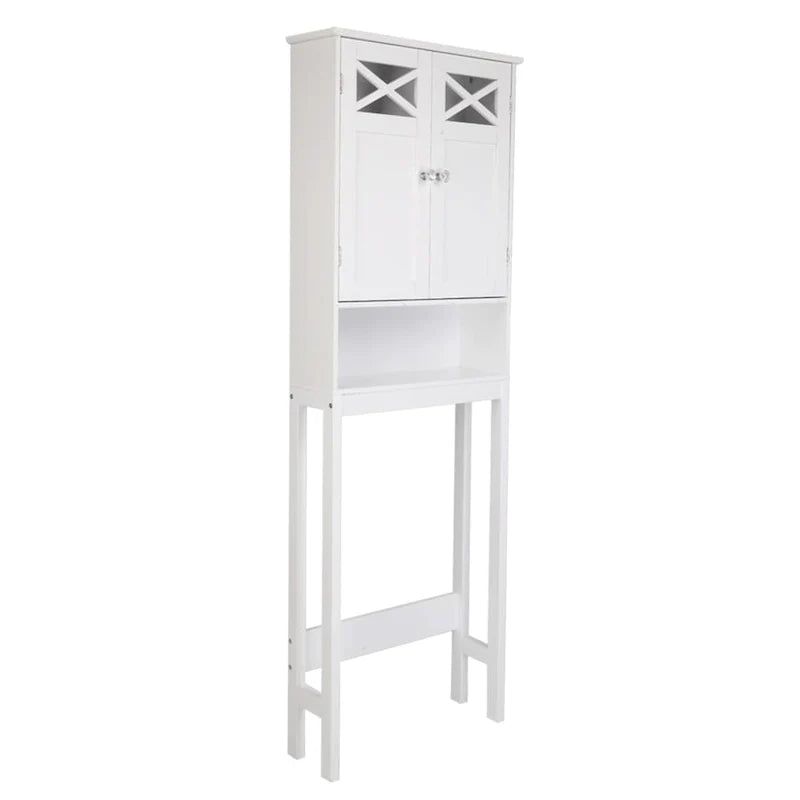 Meuble de toilette à double porte 68 pouces FCH, blanc