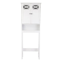 Meuble de toilette à double porte 68 pouces FCH, blanc