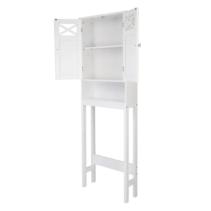 Meuble de toilette à double porte 68 pouces FCH, blanc