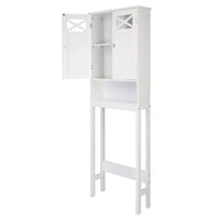 Meuble de toilette à double porte 68 pouces FCH, blanc