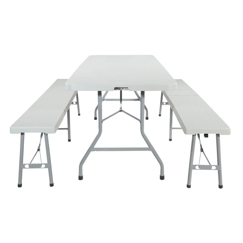 Ensemble de table pliante et banc 3 pièces