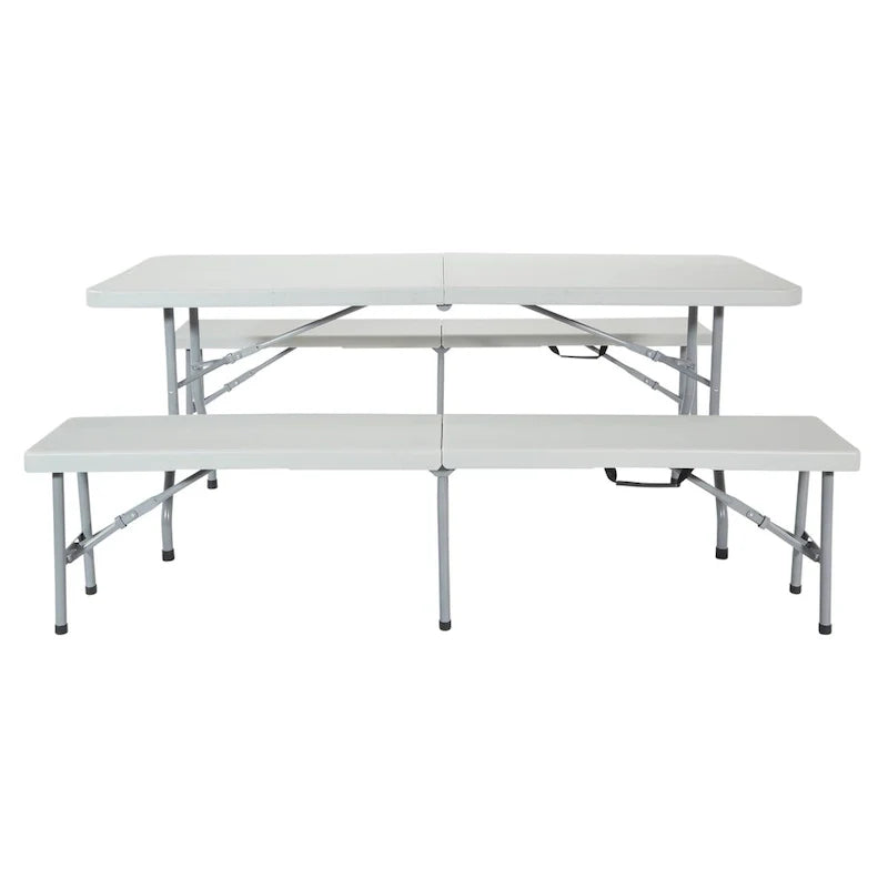 Ensemble de table pliante et banc 3 pièces