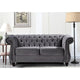 Causeuse Chesterfield en Velours Kemos