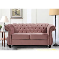 Causeuse Chesterfield en Velours Kemos