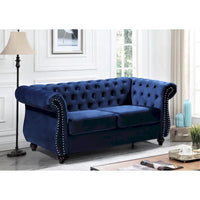 Causeuse Chesterfield en Velours Kemos