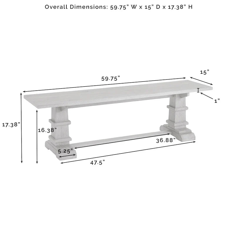 Banc de salle à manger Joanna de Crosley - 15x59.75x17.38