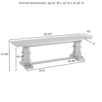 Banc de salle à manger Joanna de Crosley - 15x59.75x17.38