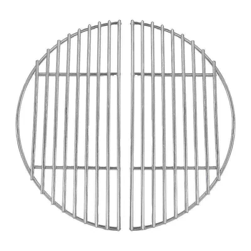 Sunnydaze Grille de cuisson demi-lune avec plaque déflectrice en céramique pour barbecues Kamado Egg 15" - 12,5"