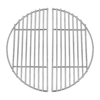 Sunnydaze Grille de cuisson demi-lune avec plaque déflectrice en céramique pour barbecues Kamado Egg 15" - 12,5"