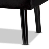 Banc de rangement Caine moderne et contemporain en velours et bois