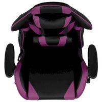 Chaise ergonomique de gaming racing avec dossier entièrement inclinable en LeatherSoft rouge