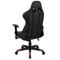 Chaise ergonomique de gaming racing avec dossier entièrement inclinable en LeatherSoft rouge